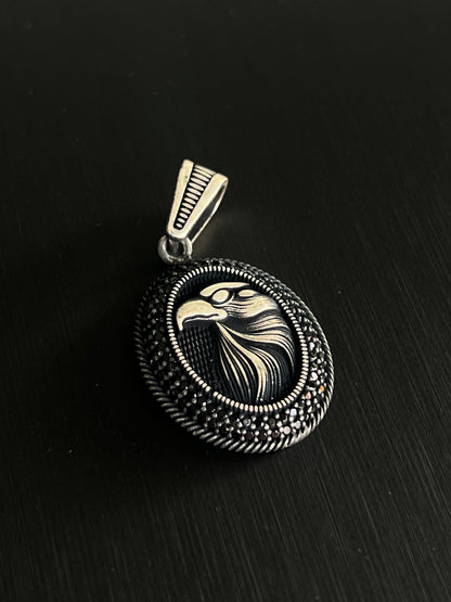 Guardian Eagle Pendant – S925 Silver-3cm