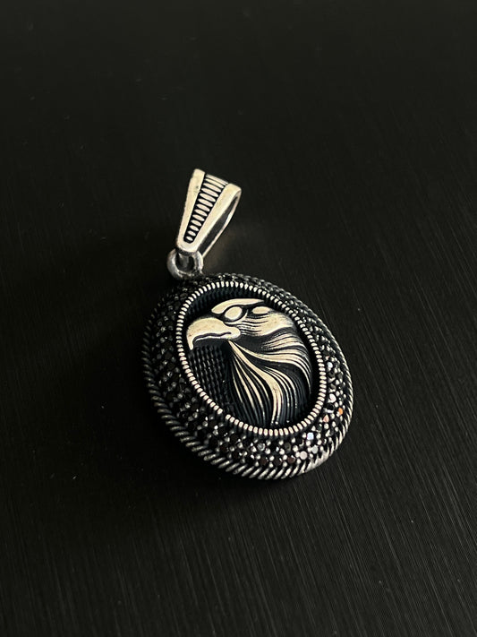 Guardian Eagle Pendant – S925 Silver-3cm