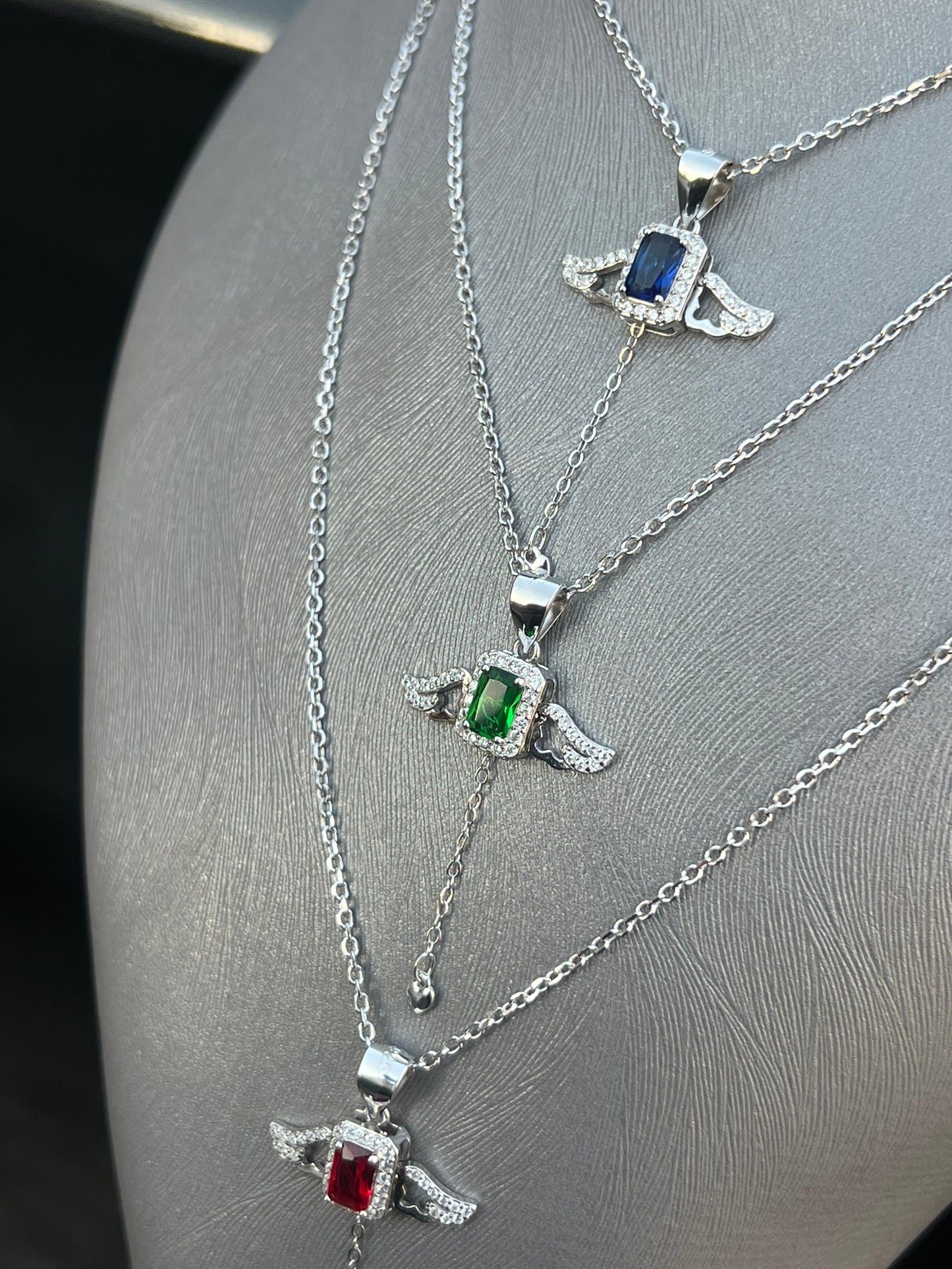 Winged Necklace -sterling Silver-925s