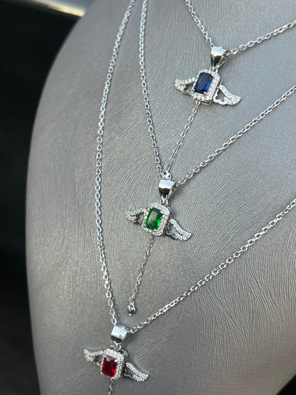 Winged Necklace -sterling Silver-925s