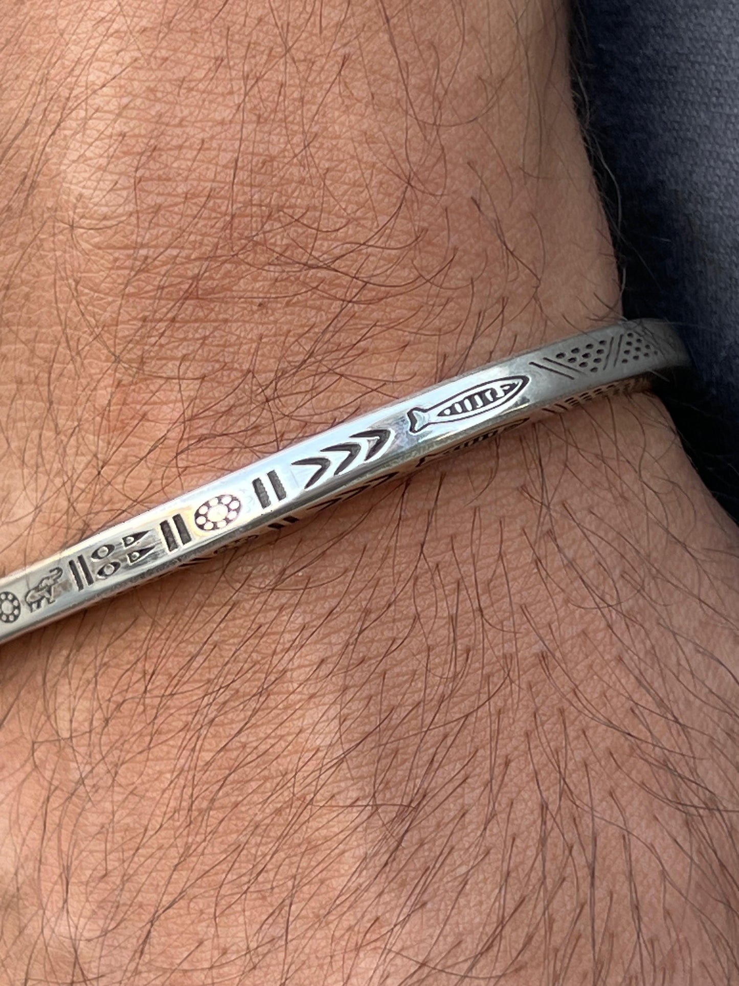 Heavy Handmade Nomad Bangle-Sterling Silver 925s