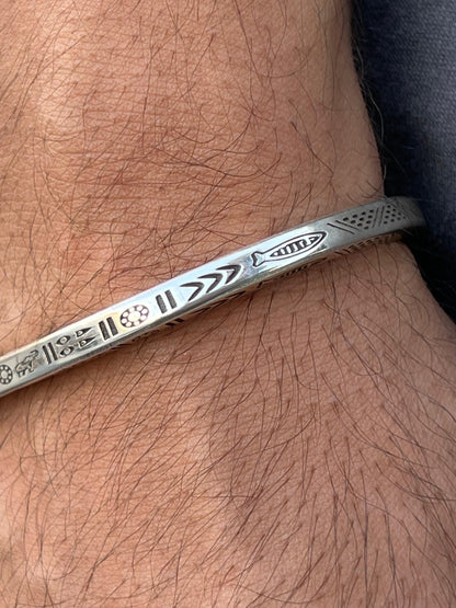 Heavy Handmade Nomad Bangle-Sterling Silver 925s