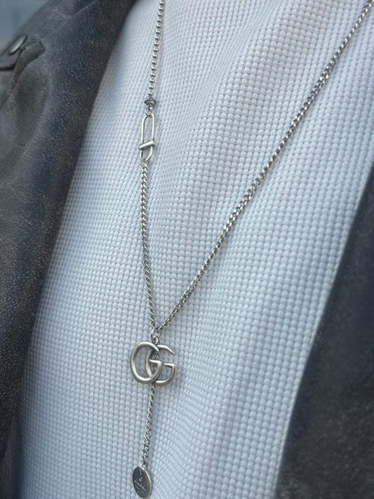 Modish S925 Gucci Chain Necklace Sterling Silver-78cm