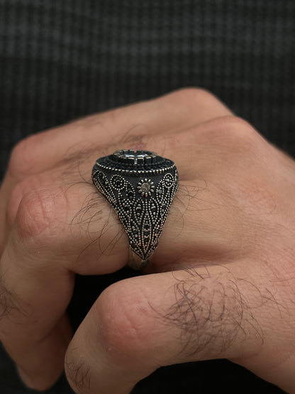 Dark Jewel Ring -Sterling Silver 925s