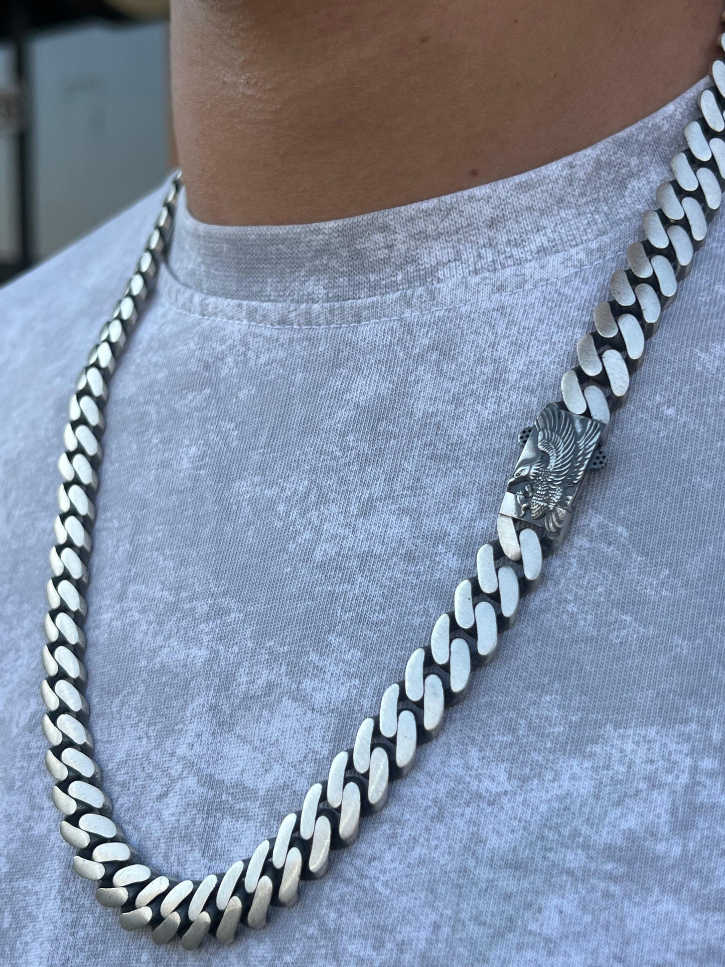 Massive 134g Solid Silver Chain for Men's Sterling Silver 925s-60cm-12mm