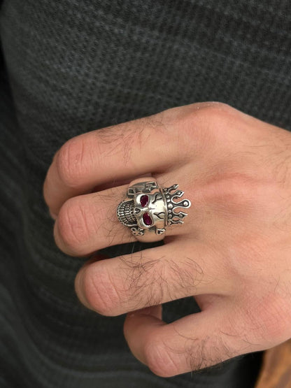 Crowned Skull Ring -Sterling Silver 925s