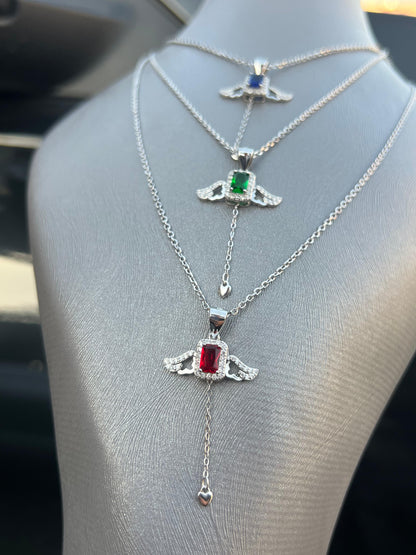 Winged Necklace -sterling Silver-925s