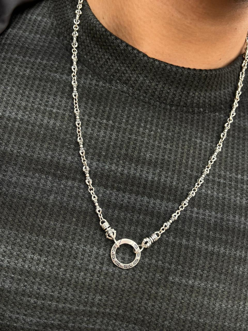 Odin Ring Necklace-Pure Sterling Silver 925s-60cm