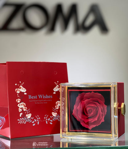 Red Rotating (Natural Flower) Box❤️‍🔥