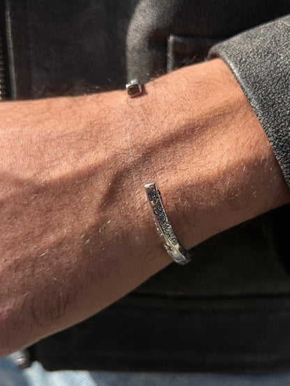 Twisted Heavy Handmade Nomad Bangle-Sterling Silver 925s