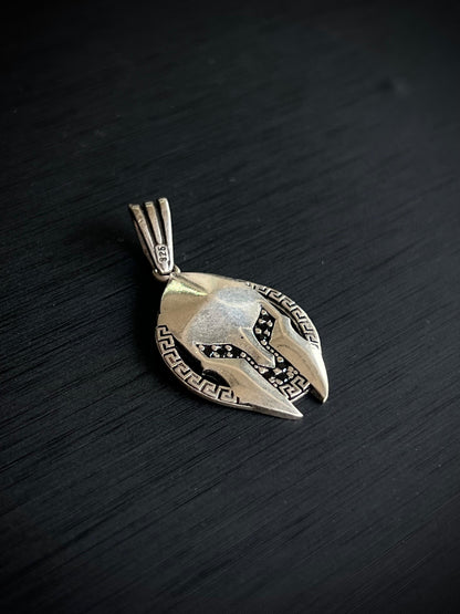 Spartan helmet Pendant – S925 Silver-3.5cm