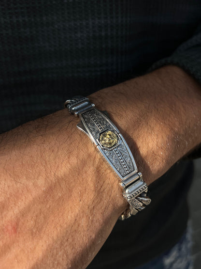 Lion Dominus Bracelet Sterling Silver 925s-(20cm-12mm)