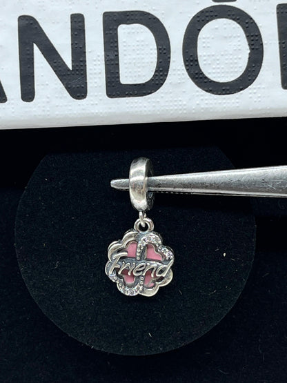 Four leaf clover Friendship double dangle charm