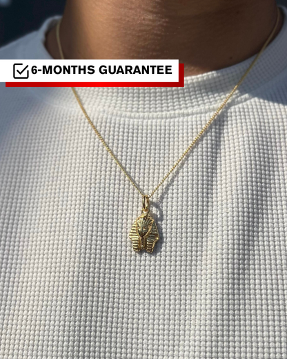 Premium- Sphinx Necklace in Sterling Silver 925s- Real 21K Gold Plated