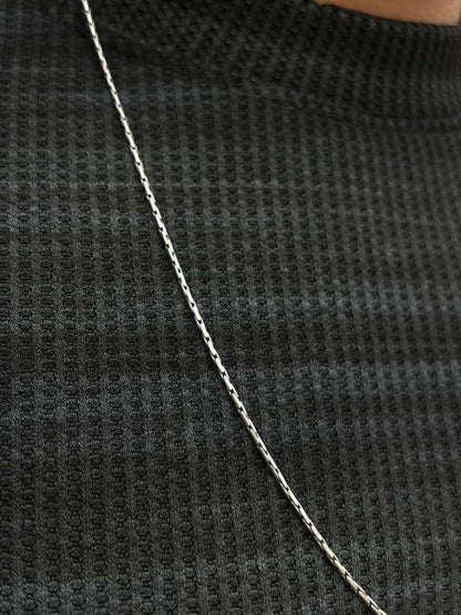 Decent Rune Necklace-Pure Sterling Silver 925s-(64cm-2mm)