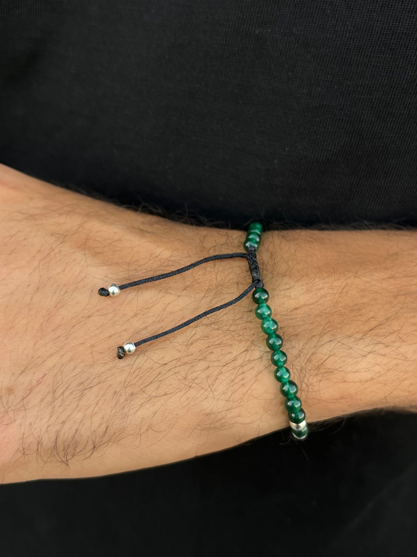 4mm Agate stone Handmade Bracelet ✖️Sterling Silver 925s