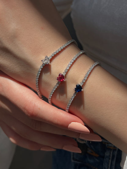 Love Sparkle Tennis Bracelet – s925 Sterling Silver