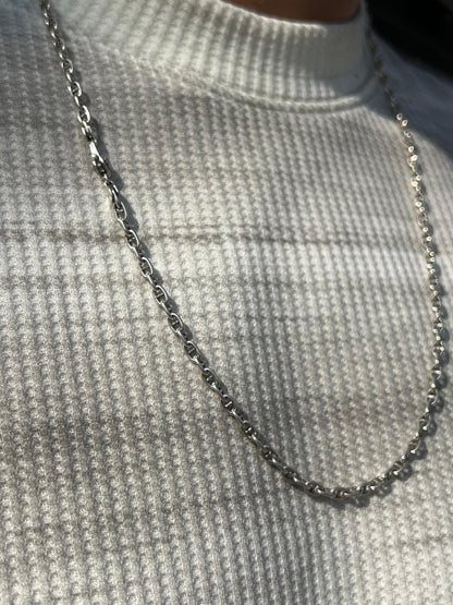 Link Ain Horus Necklace Sterling Silver 925s-4mm,62cm