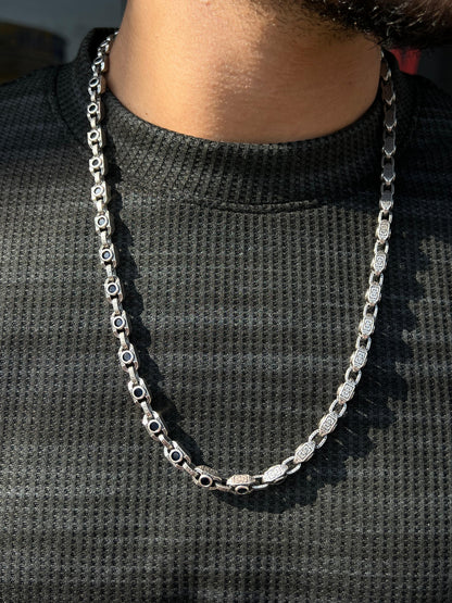 Eyes Titanox Chain For Men Sterling Silver925-(64cm-8mm)