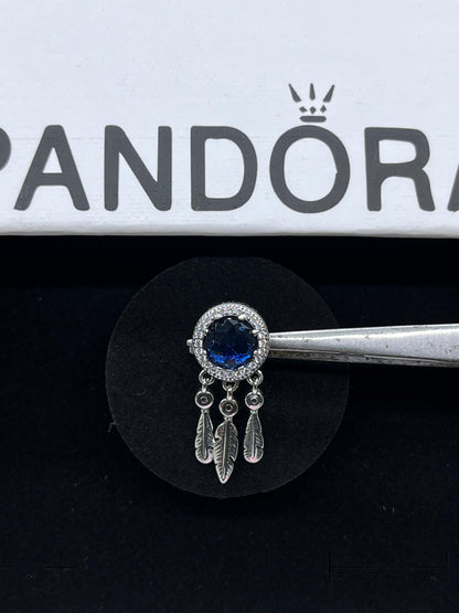 Blue Sparkling Dream catcher Sterling Silver925-Charm✨