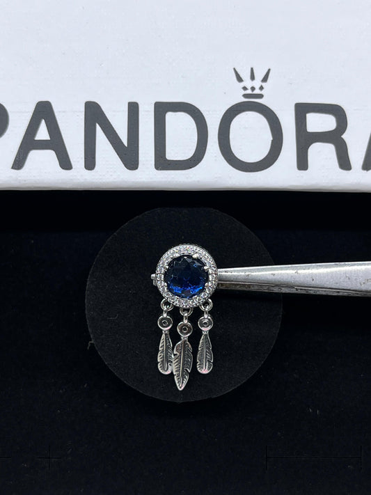 Blue Sparkling Dream catcher Sterling Silver925-Charm✨
