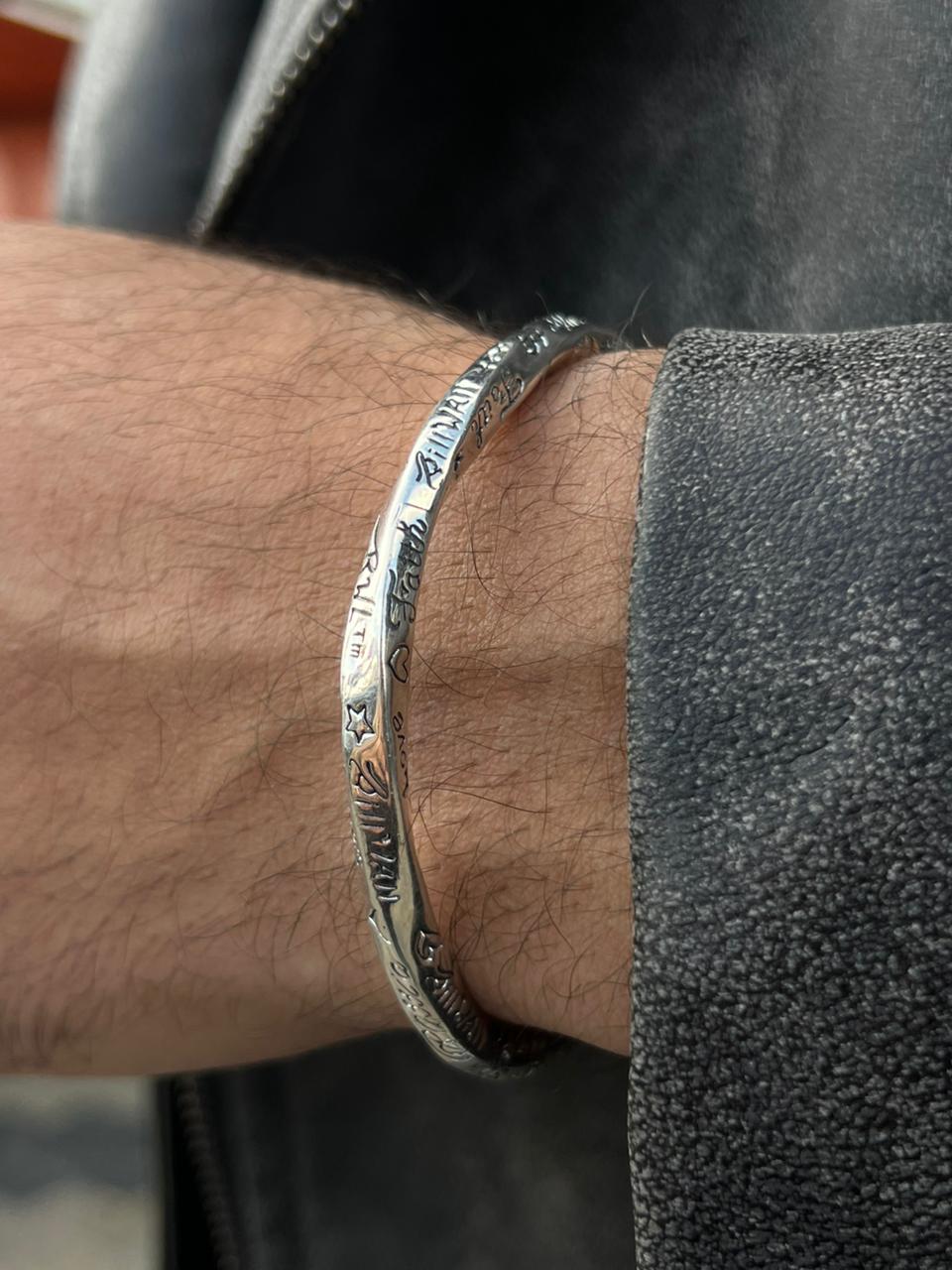 Twisted Heavy Handmade Nomad Bangle-Sterling Silver 925s