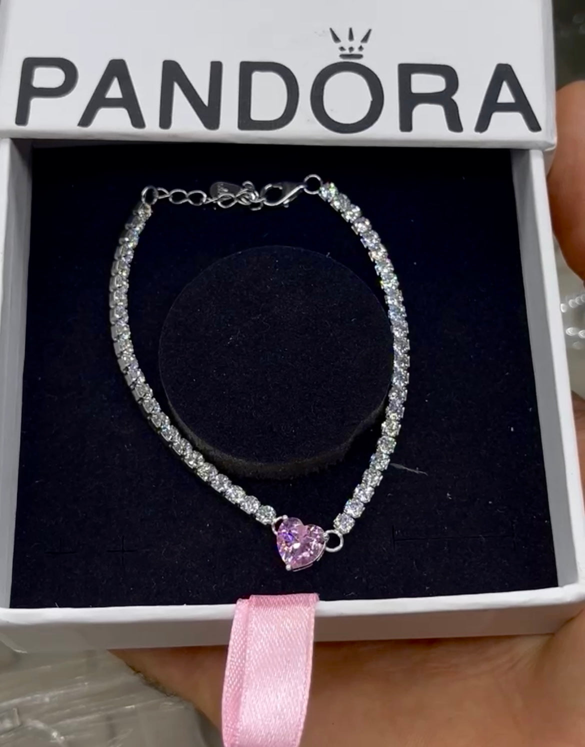 Sparkling Heart Tennis Bracelet ✨