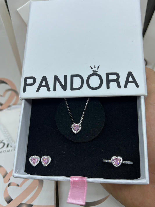 Heart Trio Set -Italian Silver 925
