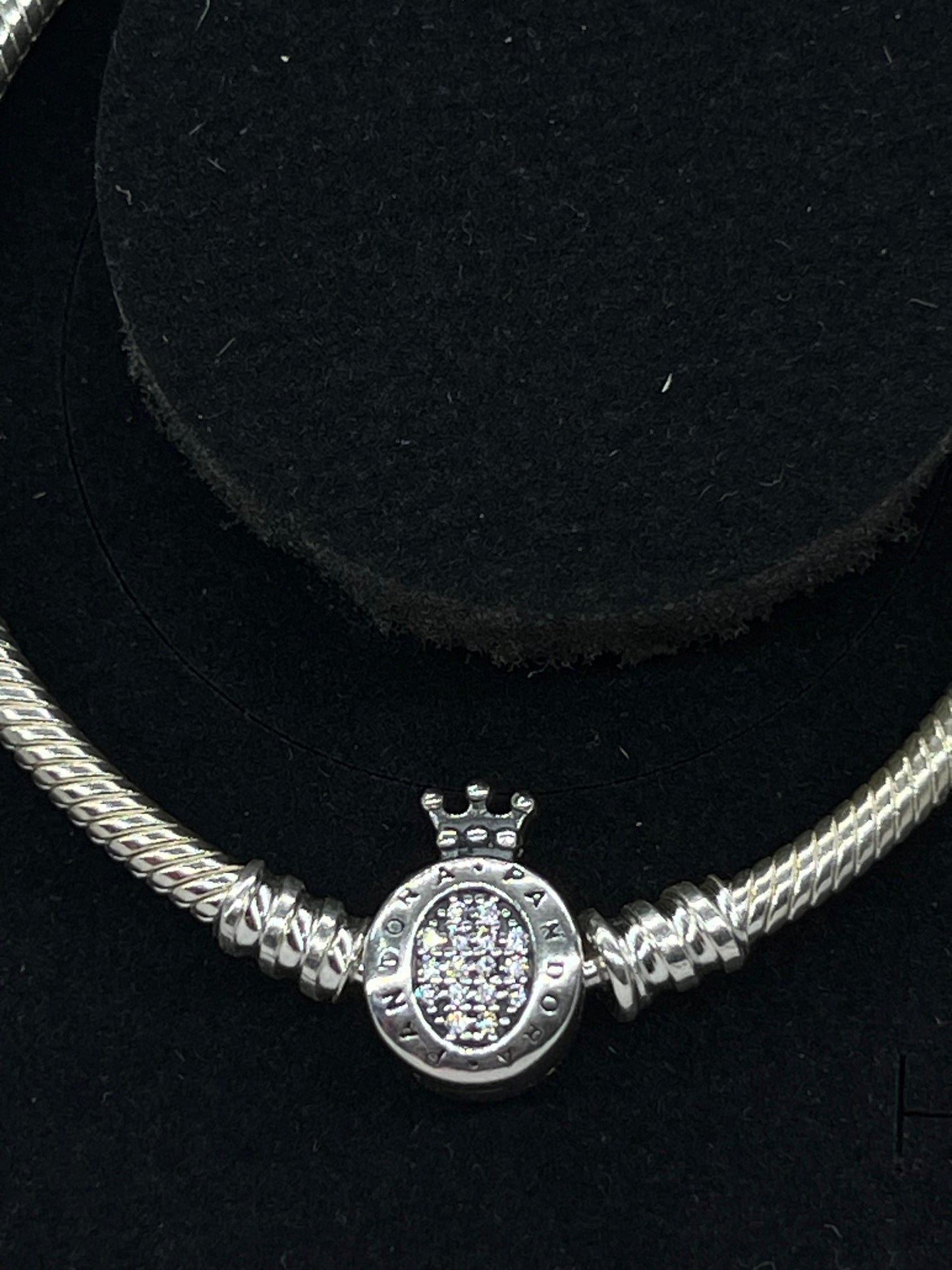 sparkling Crown clasp Snake Chain Bracelet