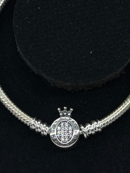 sparkling Crown clasp Snake Chain Bracelet