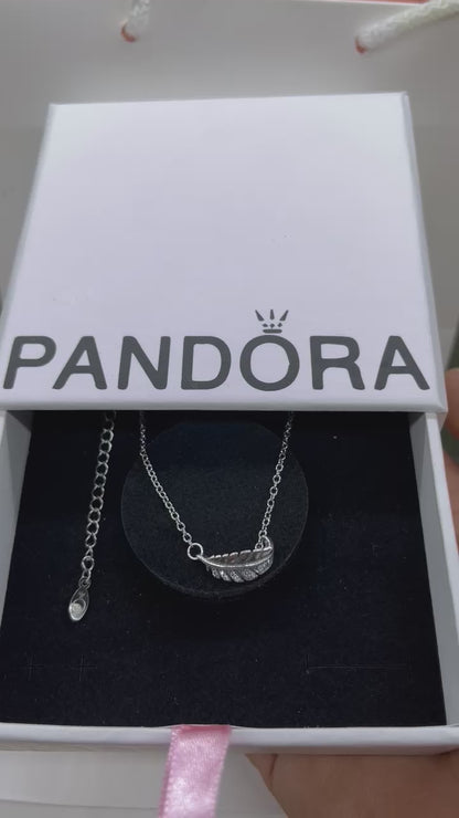 Feather Necklace-925 sterling silver